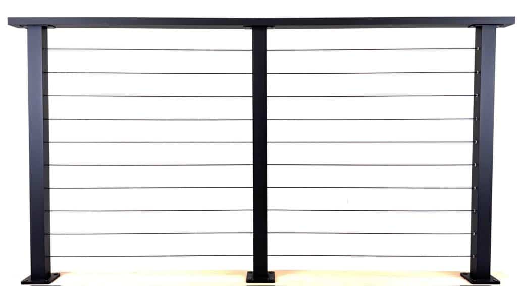 Matte Black Cable Railings A Modern Look with Strength Built In image