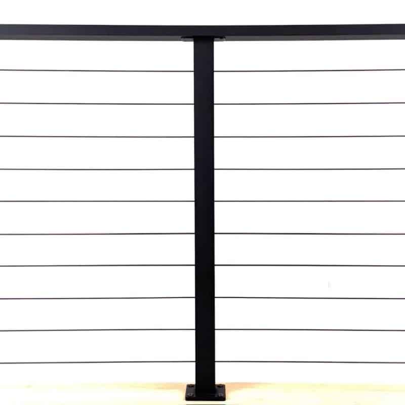 Matte Black Cable Railings A Modern Look with Strength Built In image